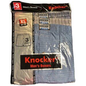 NEW Knocker pack of 3 Button Fly Boxer Shorts